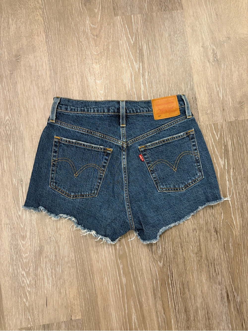 Levi's Women's Dark Blue Denim Cutoff Shorts
